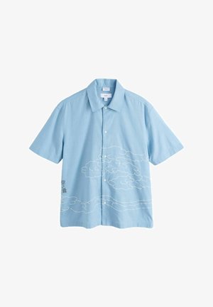Next, REGULAR FIT - LICENSED HOKUSAI WAVE TEXTURED SHORT SLEEVE - Hemd - blue