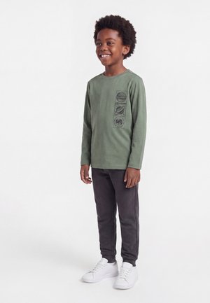 Friboo, 3 PACK - Top s dlhým rukávom - dark green/ off-white/mottled grey