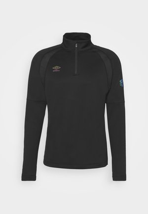 PRO TRAINING ZIP - Long sleeved top - black/carbon