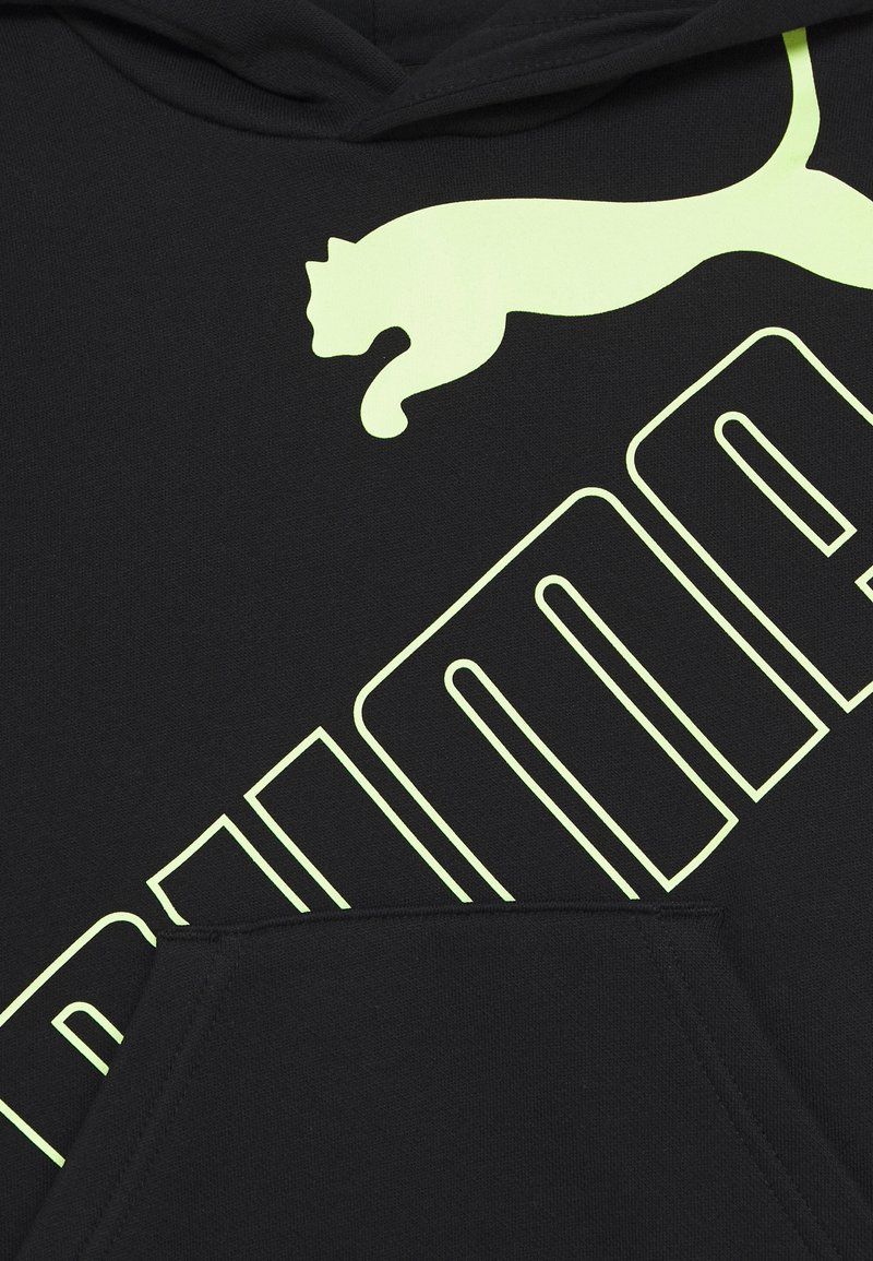 Puma BIG LOGO HOODIE Kapuzenpullover black/sharp green/schwarz