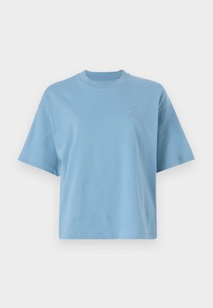 Light blue short-sleeve t-shirt made of cotton, featuring a round neckline and a small logo on the chest. Relaxed fit with a smooth texture.