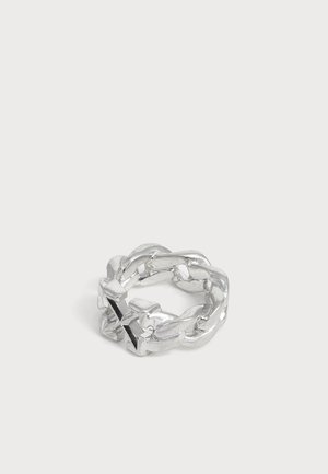 OFF-WHITE, ARROW CHAIN RING - Bague - silver-coloured