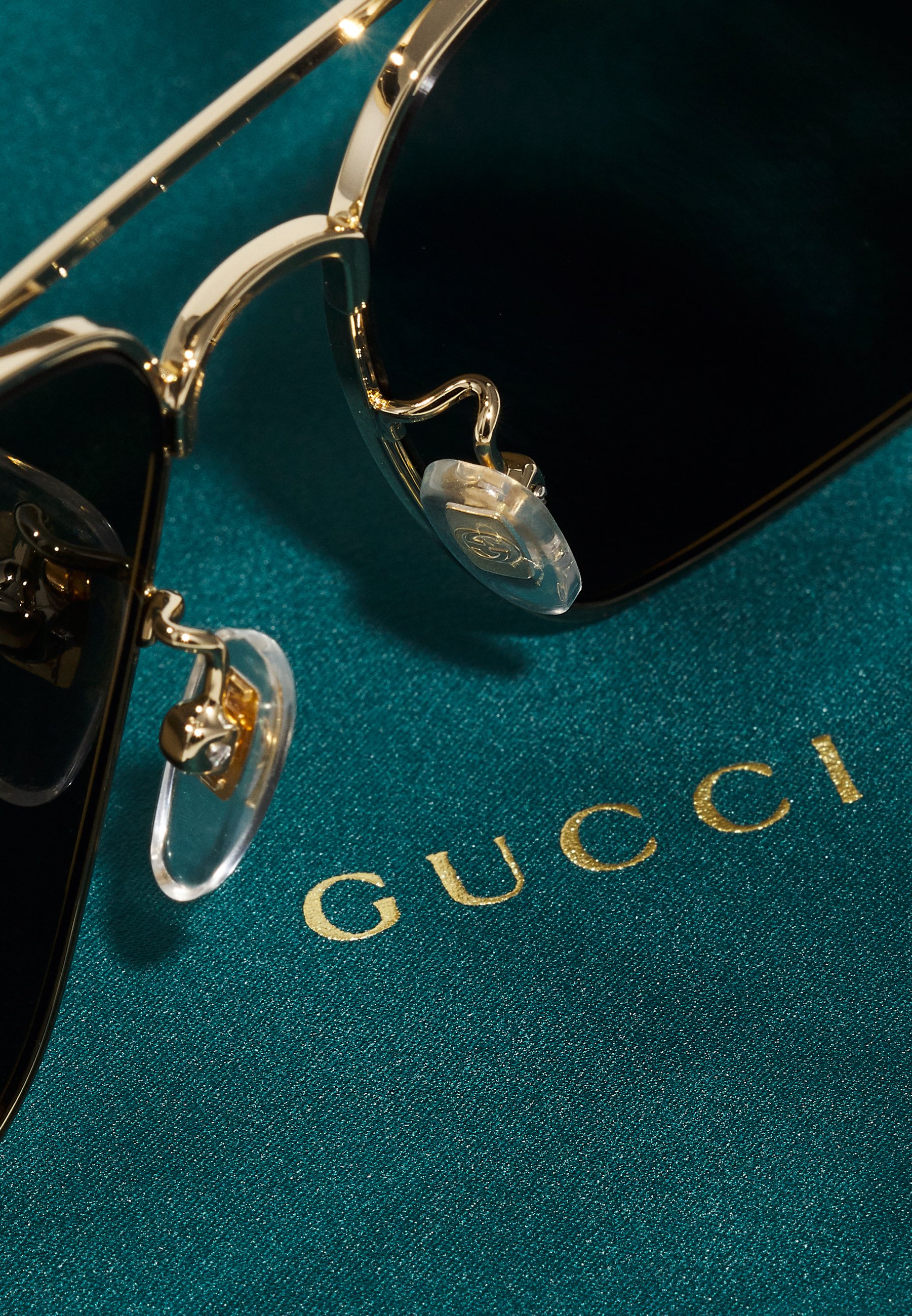 Gucci UNISEX - Sunglasses - gold-coloured/havana brown/gold