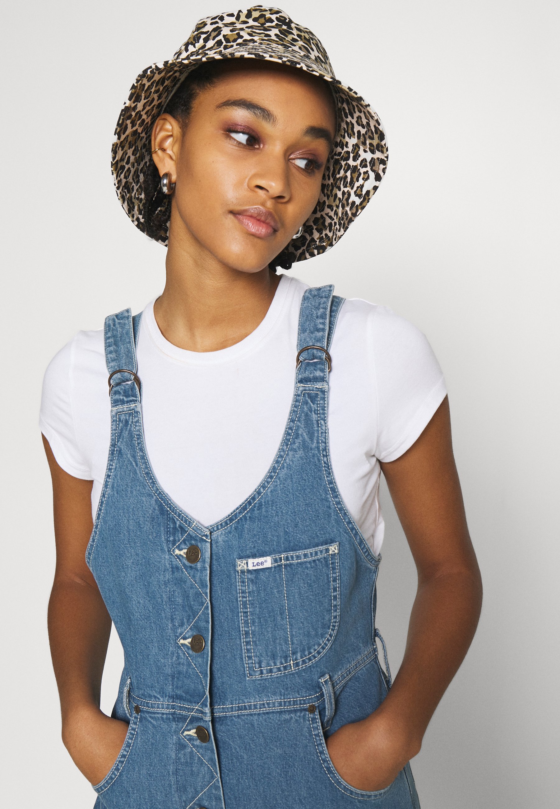 Lee MOM BIB - Dungarees - blue denim 