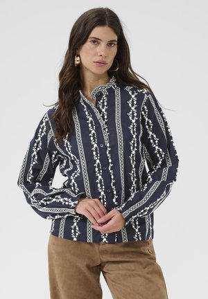 SABINA - Button-down blouse - navy blazer