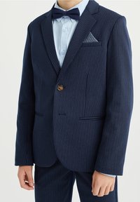 WE Fashion SLIM FIT MET STREEPDESSIN - Kavaj - blue