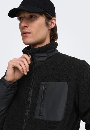 Only & Sons ONSTYRO PADDED SHERPA JACKET NOOS - Fleecejacke - black detail:jet black