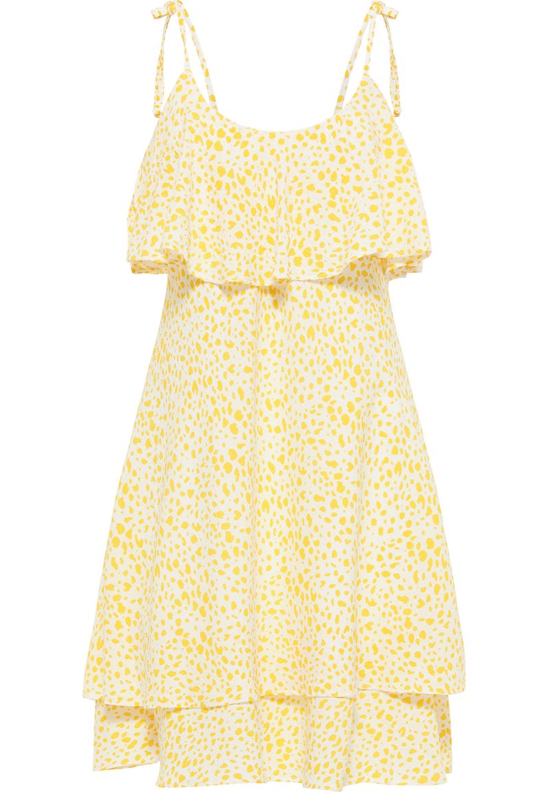 IZIA Jurk geel gemêleerd IZIA Jurk geel gemêleerd