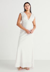 YAS YASDOTTEA TRAIN DRESS - Alkalmi viselet - gardenia