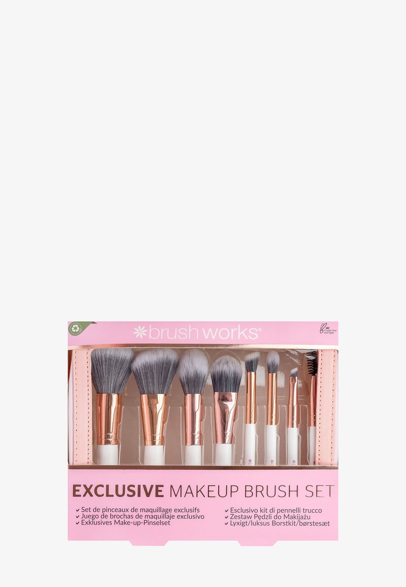 Brushworks - BRUSHWORKS EXCLUSIVE MAKEUP BRUSH AND BAG SET - Make-up-Pinsel - pink, white & gold, Vergrößern