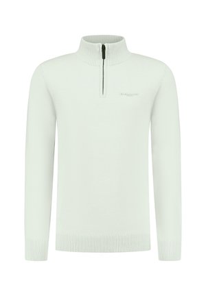 REGULAR FIT HALF ZIP - Trui - light green