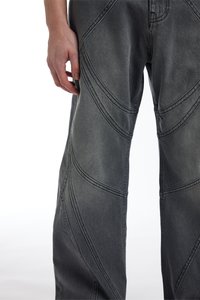 FAVELA FLARED UNISEX - Løst sittende jeans - grey