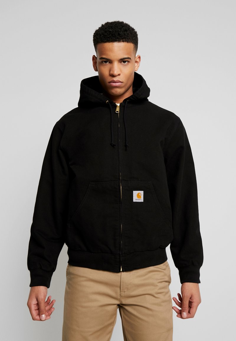 Carhartt WIP ACTIVE JACKET DEARBORN Chaqueta fina black rinsed