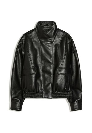 Bershka, Veste en similicuir - black