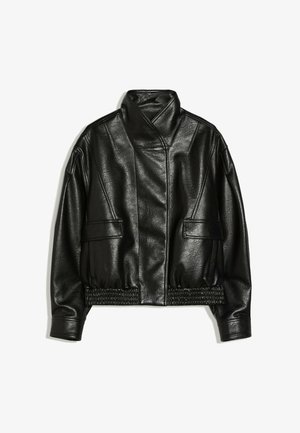 Bershka, Veste en similicuir - black