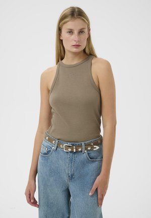 DREW LOGO TANK 2.0 - Felső - walnut