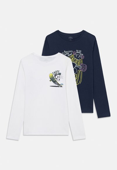 NKMVUX 2 PACK - T-shirt à manches longues - navy/bright white