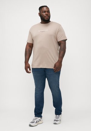 JORBILLYBURG TEE 3 PACK - T-shirts print - mocha meringue/black/bright white