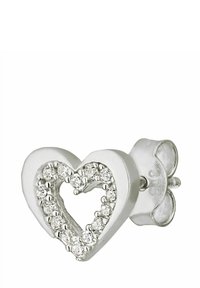 DIAMANT L'ÉTERNEL HEART WITH CZ STONES - Auskari - white gold coloured