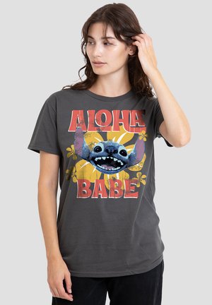 STITCH MOVIE ALOHA BABE - Print T-shirt - anthracite