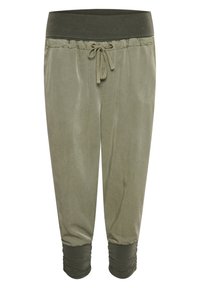 Cream Tygbyxor - green