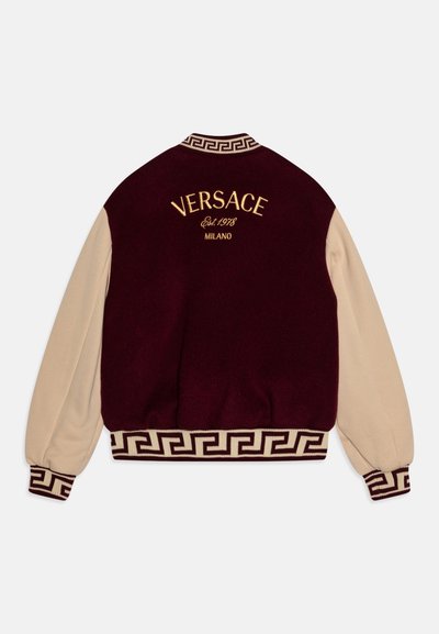 Versace BLOUSON PANNO STAMP UNISEX - Bomberjacke - garnet red/cord