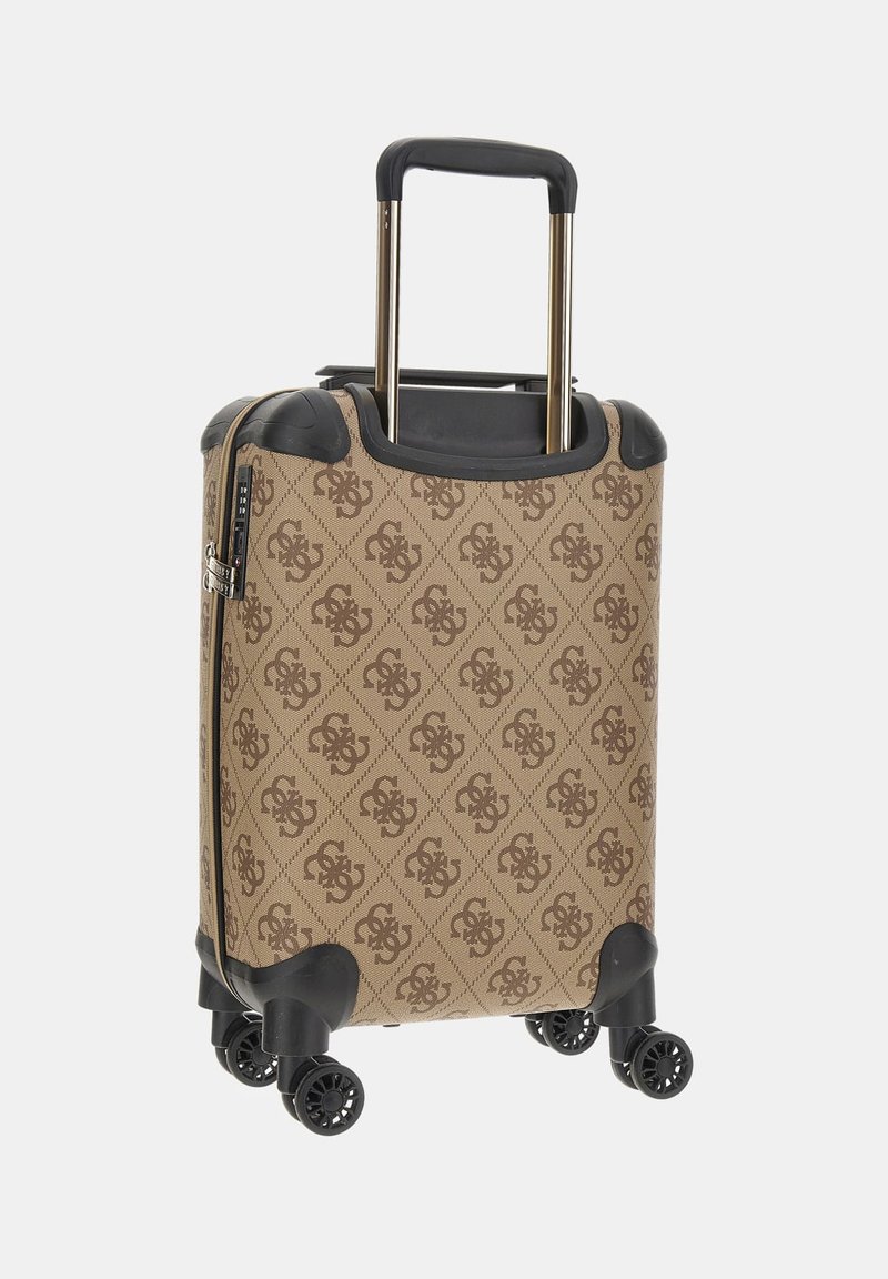 guess brown suitcase