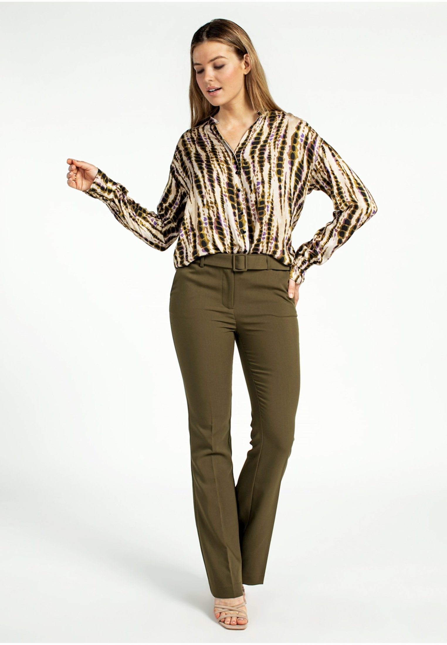 Aaiko FLARENE BELT - Broek - deep military/Groen - Zalando.nl