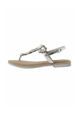 T-bar sandals - silver comb