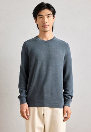 CREWNECK SLUB STRUCTURE - Strickpullover - storm