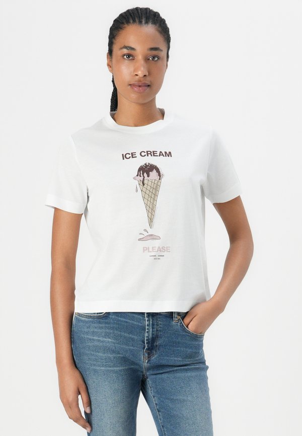 CAMINO - Print T-shirt - ice french roast3