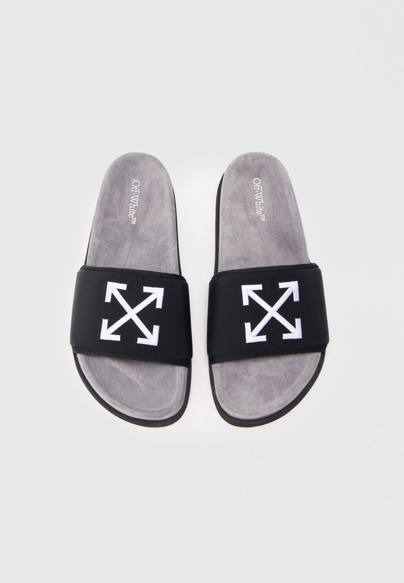 Off-White Black and White Minimalist Slide Sandals Isabel Marant Minimalist Off-white Strap Slide Sandal With  main image 2