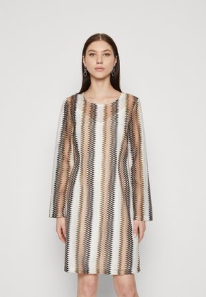 VIELLA O NECK MINI DRESS - Jurk - birch/brown/black