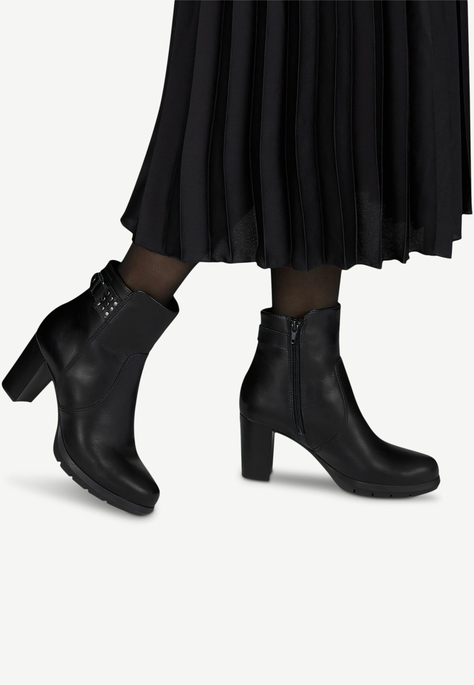 Tamaris Enkellaarsjes met hoge hak - black/Zwart - Zalando.nl