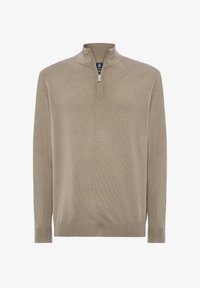 Boggi Milano HALF ZIP Jumper taupe - Main Image