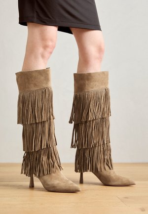 High Heel Stiefel - camel
