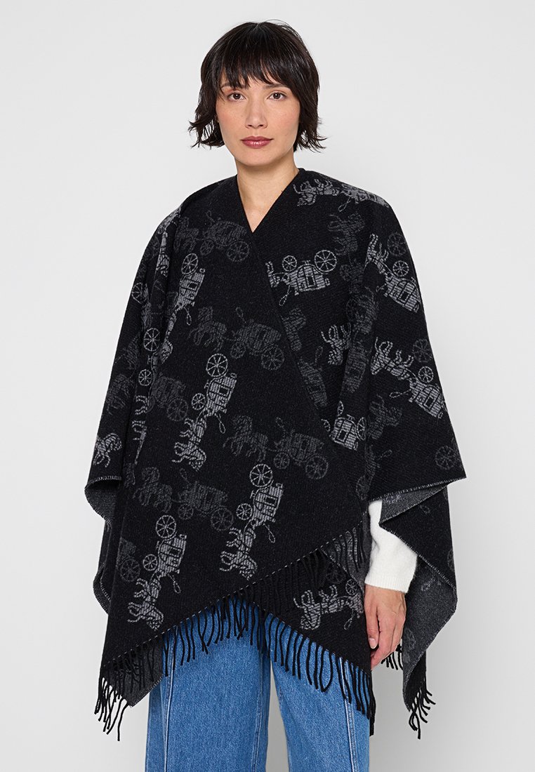 Coach Poncho zwart