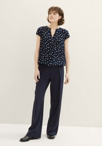 TOM TAILOR Bluse - navy minimal print