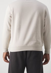 Felpa color beige chiaro con maniche lunghe, polsini e orlo inferiore a costine. Tessuto morbido, design minimalista e senza dettagli di marchio visibili.