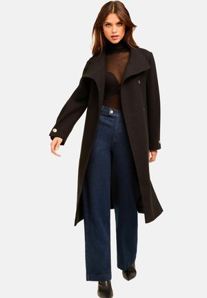 BELTED - Klassisk kappa / rock - black