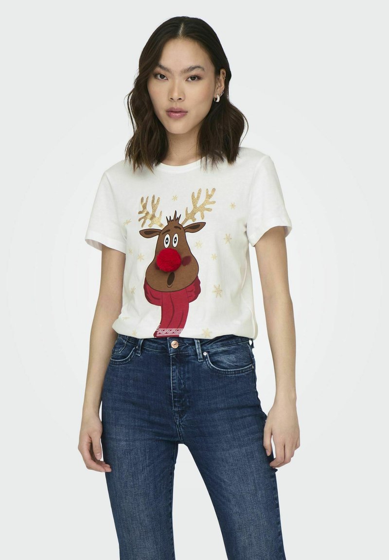 ONLY T-shirt print - bright white