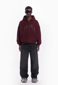 FAVELA AVES FRONTZIP - Φούτερ με κουκούλα - bordeaux