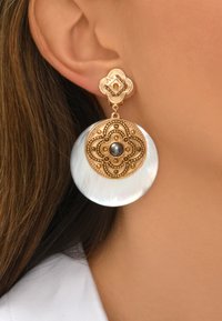 Satellite Paris POSITANO CABOCHON AND CRYSTAL - Boucles d'oreilles - white