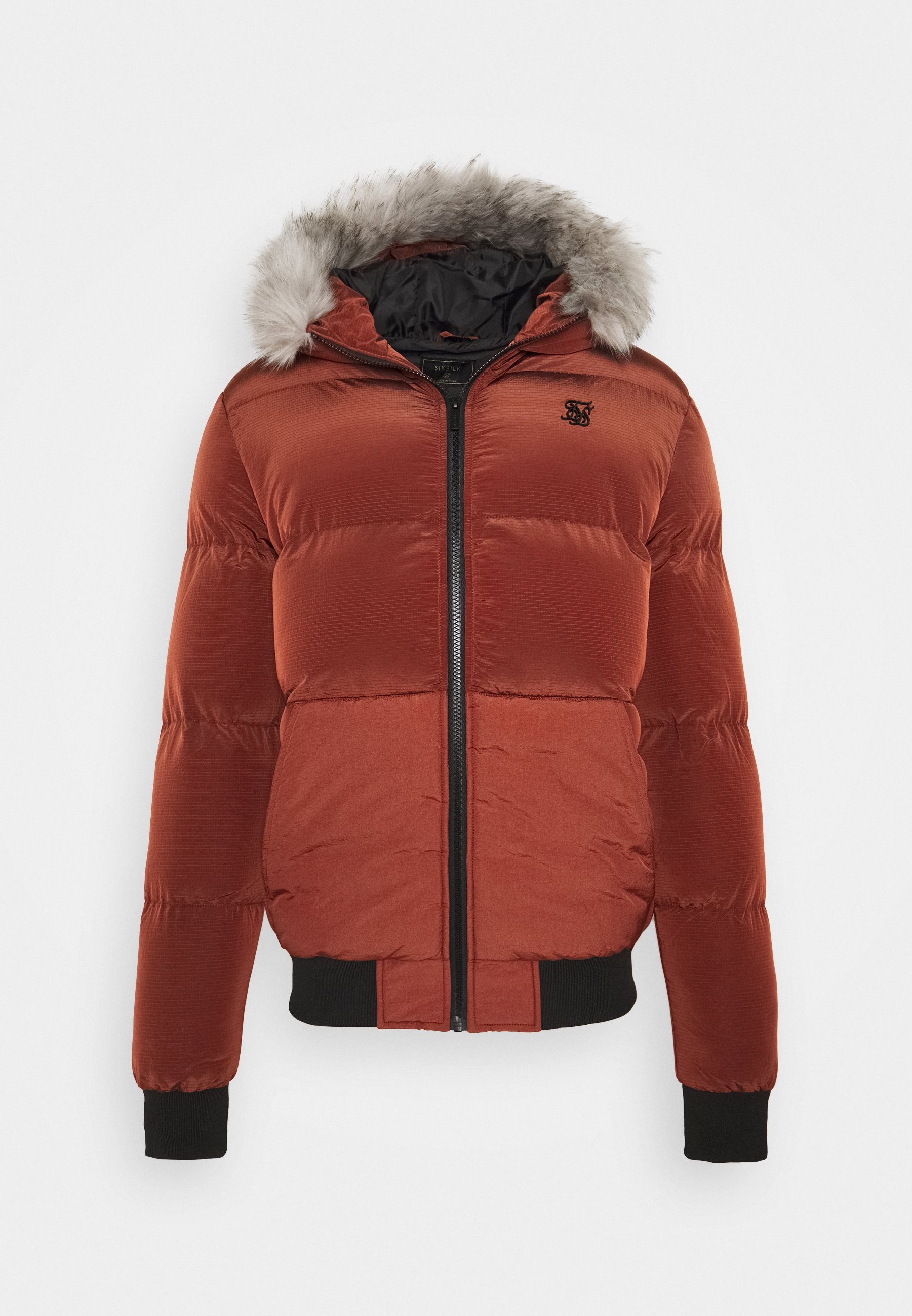 siksilk red puffer jacket