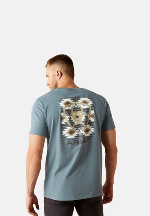 Print T-shirt - light denim