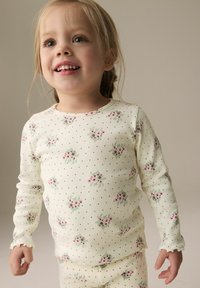 Next REGULAR FIT - LONG SLEEVE - Pikkade varrukatega topp - cream ditsy floral