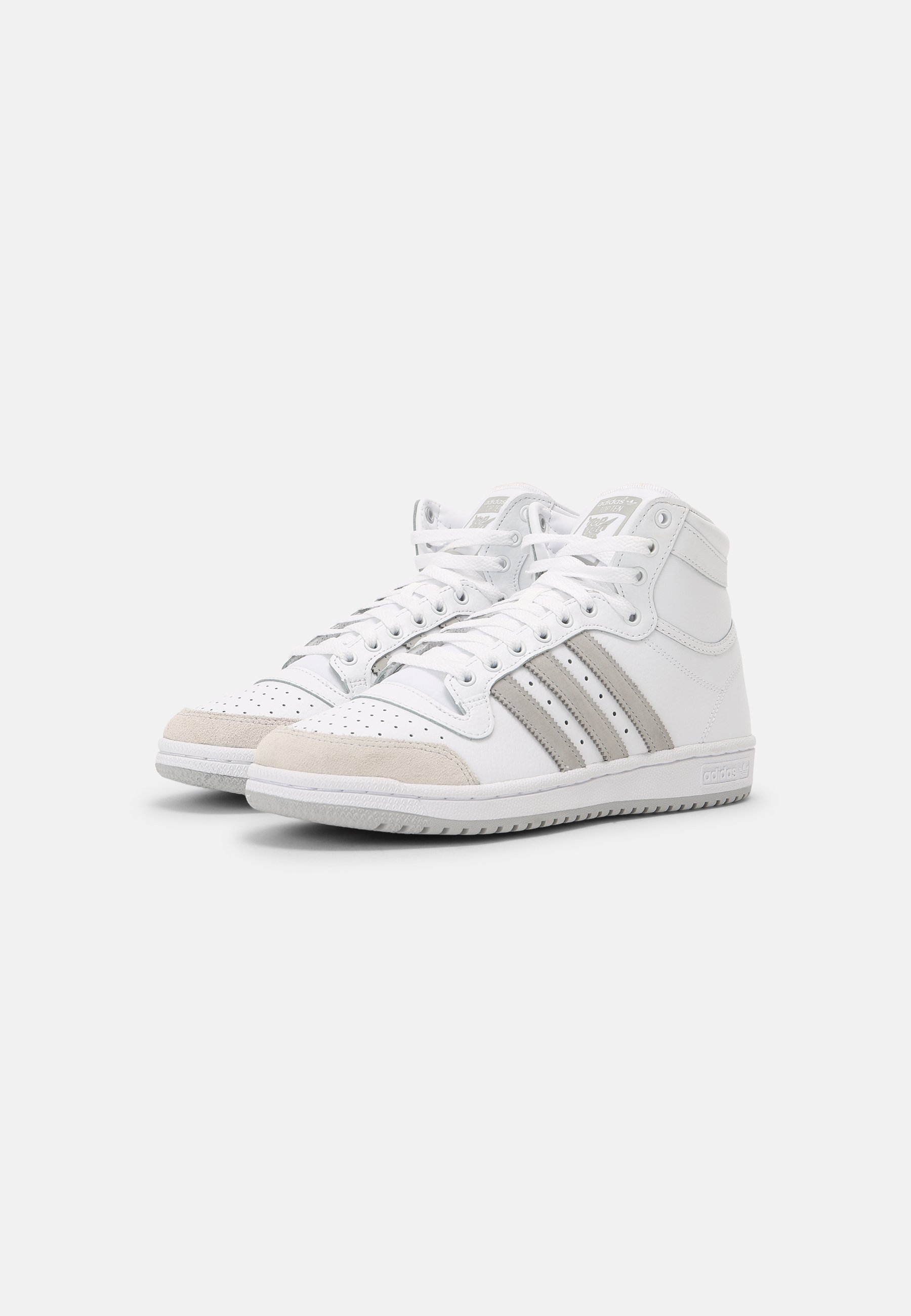 adidas Originals TEN SHOES MID - Sneakers hoog - white/grey/wit - Zalando.be