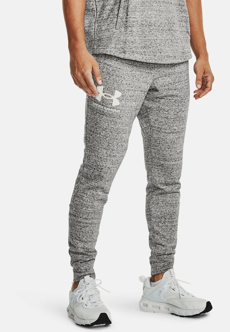 Under Armour - RIVAL TERRY - Pantalones deportivos - onyx white, Ampliar