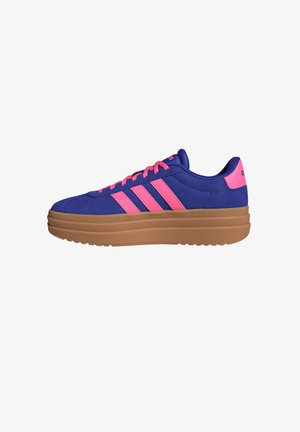 adidas Performance, ADIDAS DAMEN VL COURT BOLD PLATEAU SNEAKER FRAUEN SCHUH KH9462 BLUE/PINK - Tennisschuh für Sandplätze - lucid blue lucid pink gold met
