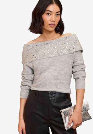 Love & Roses OFF THE SHOULDER - Svetr - grey